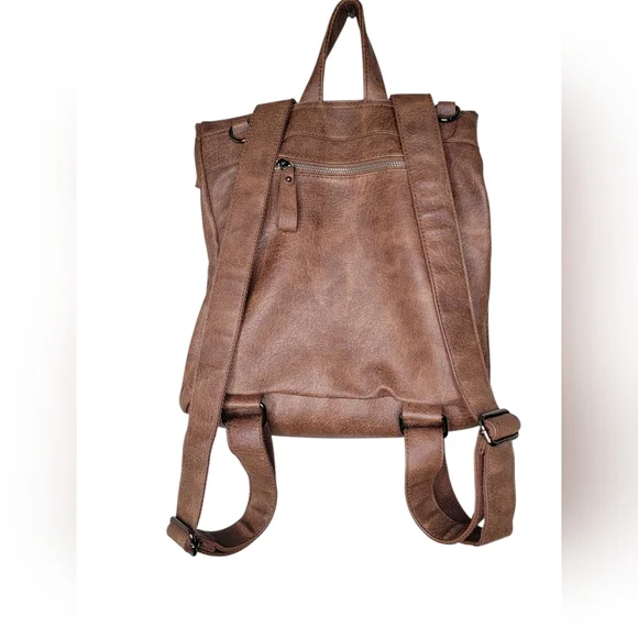 Urban Expression Lennon Faux-Leather Vegan Bagpack - Picture 2 of 3